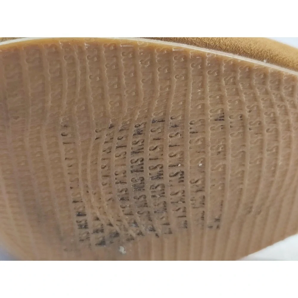 Stuart Weitzman Tan Camel Suede Block Heel Pointed Toe Ankle Boot Womens 10 M